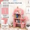Costway Unicorn Bookcase for Kids 3-Tier Toy Storage Organizer with Open Storage Shelves